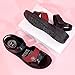 Women Thick Soled Sandals Comfortable Soft Leather Sandals Fashion Versatile Outdoor Beach Sandals (Red, 6.5)