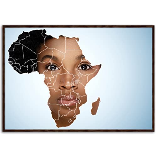 Décoration murale féminine et poétique célébrant l'Afrique