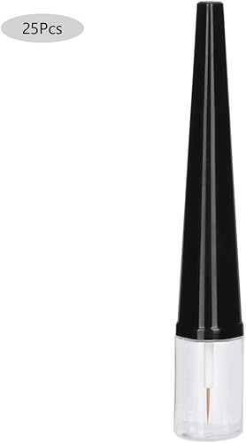 Miniatura 3 de 25 tubos de rímel vacíos de 0.2 fl oz, botellas de plástico para delineador de ojos, botella extensor de pestañas, recargable portátil, es y