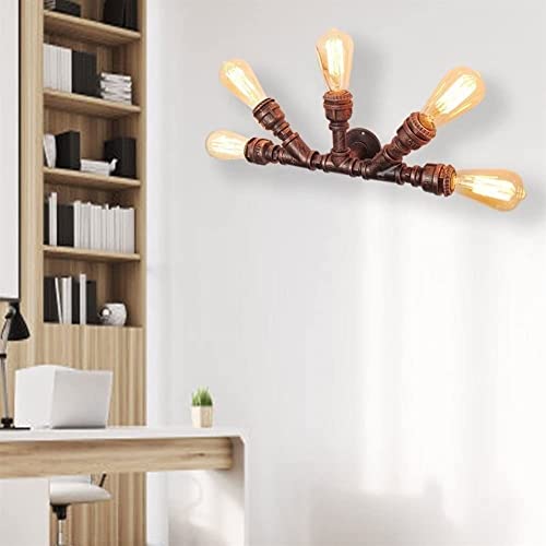 Aplique de pared steampunk para pasillos oscuros con luz LED de bajo consumo 4