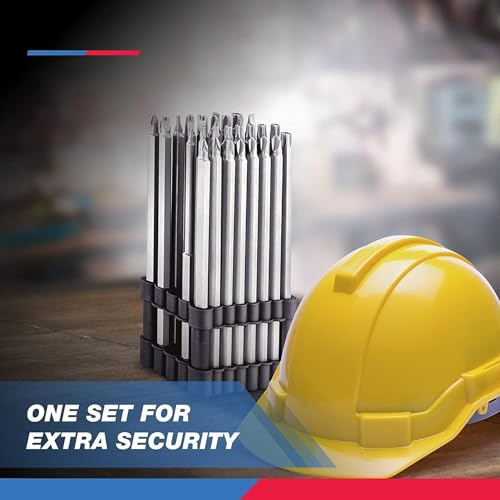 Image of NEIKO 10224A 1 /4 inch Extra Long Security Screwdriver, 32 Piece S2 Steel 6 inch Long Torx, Tamper Proof, PoziDriv, Spanner, Tri-Wing Security Power Tool