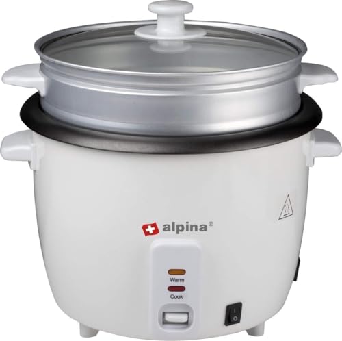 Alpina BSJ18-ZPDA Arrocera, Aluminio, Blanco, 1,8 Liter