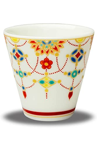 現代陶器作家 日本工芸会正会員 西田宣生作 墨彩ぐい呑 酒呑 盃 酒盃 共箱 九谷焼 酒盃 ぐい呑み 酒器 九谷焼 古九谷風双鶴図 西田伸也作
