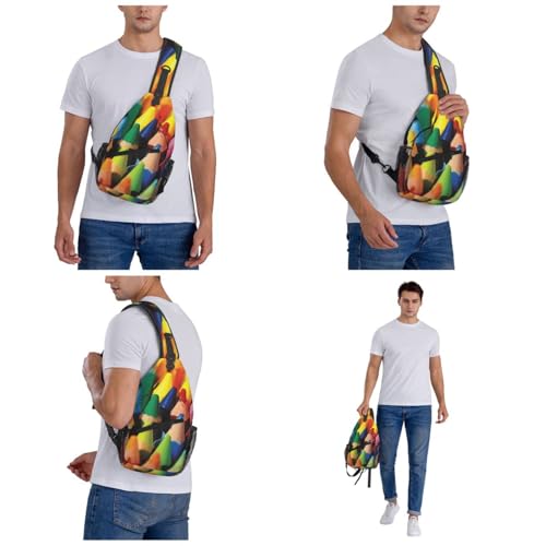 Bolso Tipo Sling Unisex Negro Para Viajes miniatura 6