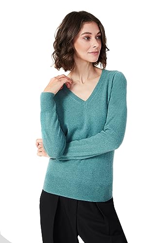 Image of Style Republic Women's 100% Pure Cashmere V-Neck Pullover Sweater | Lightweight Tops, Ultra Soft Feel, Naturally Breathe, Easy Layering, All Day Comfort Wear, Easy Care, Hand Wash Only