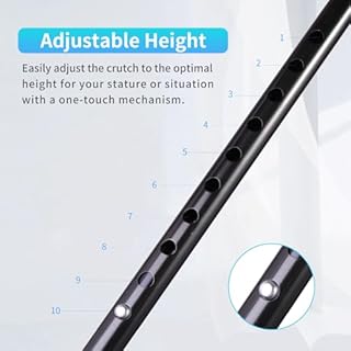WONDSIGHIN Forearm Crutches for Adult Men or Women with Cushion, 1 Pair, Adjustable, Foldable Arm Crutch with Elbow Strap, Light and Portable Crutches for Patients