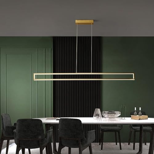 Lustre en bronze et pendentif minimalisme postmoderne rectangle pour bar - 6