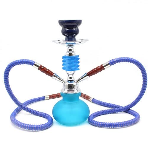 ^oR V[V t[J { Shisha Hookah pCv ȃpvL^~jTCY V[V { z[X NHMTV[V(Blue,Double Tube)