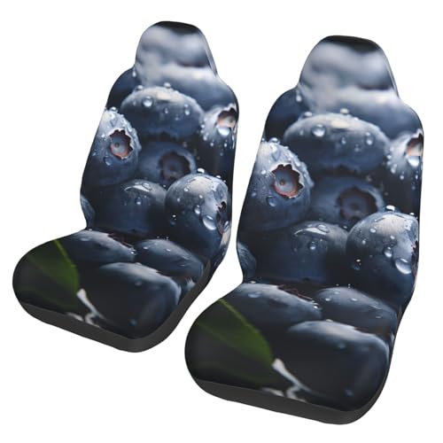 Housse de siège avant de voiture lavable Delicious Blueberry | Lot de 2 protections auto