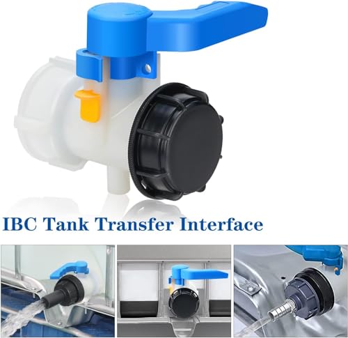 Noosverl IBC Tank Accessories - Universal Flap Valve DN40 (62 mm) Stopcock Adapter for Water Containers, White, 15 x 15 x 15 cm - Image 4