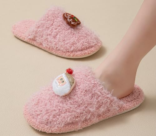 Niction Cozy Slippers for Women Indoor and Outdoor Slip on Fuzzy House Shoes with Memory Foam Anti-Skid Sole Christmas Gifts2
