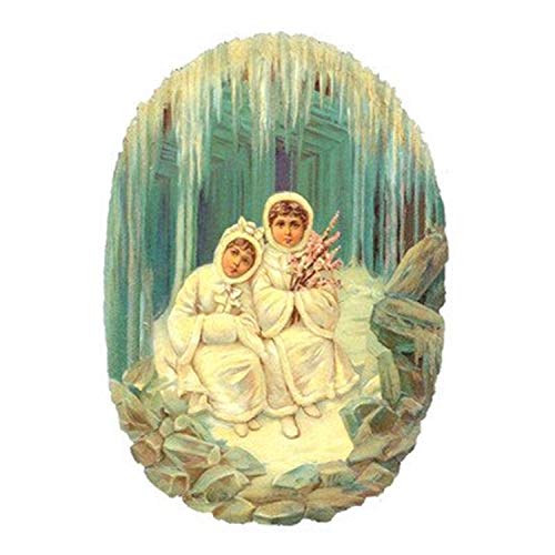 Alexander Taron 5035 German Christmas Card - Girls in Winter Scene, Multi Alexander Taron 5035 German Christmas Card - Girls in Winter Scene, Multi