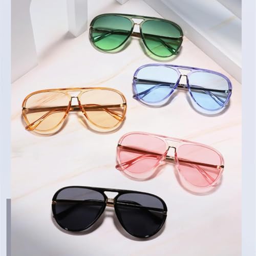 Lunettes de soleil rétro anti-éblouissement double pont - 4