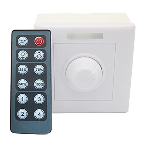 Interruptor regulador de intensidad, 110 V, 220 V, PWM, mando a distancia inalámbrico, controlador LED, regulador de iluminación, 8 A, 12 teclas, infrarrojos, para tiras de luz LED