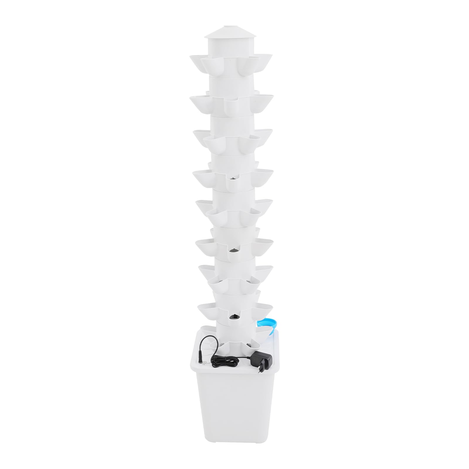Mecanismo de cultivo hidropónico Kit de cultivo hidropónico, mecanismo de cultivo de torre de 9 pisos Sistema hidropónico de 45 compartimentos para sala de estar, balcón, jardín, jardín