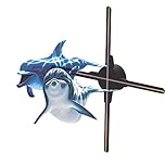TOPS 3D Hologram Fan, 20.5inch Holographic Advertising Display with WiFi, Bluetooth, APP, Hologram Display Fan with High Resolution 576 LED Beads, 3D Animation Video Projector Display