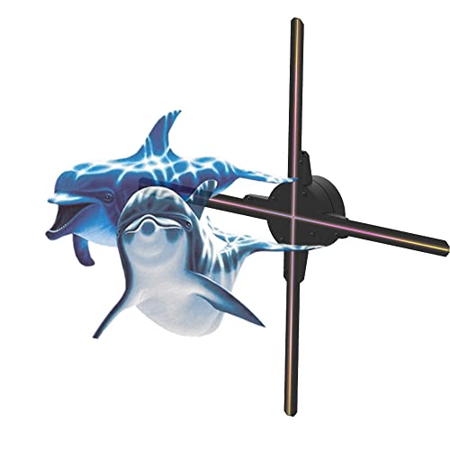 TOPS 3D Hologram Fan 20.5inch Holographic Advertising Display with WiFi Bluetooth APP Hologram Display Fan with High Resolution 576 LED Beads 3D Animation Video Projector Display