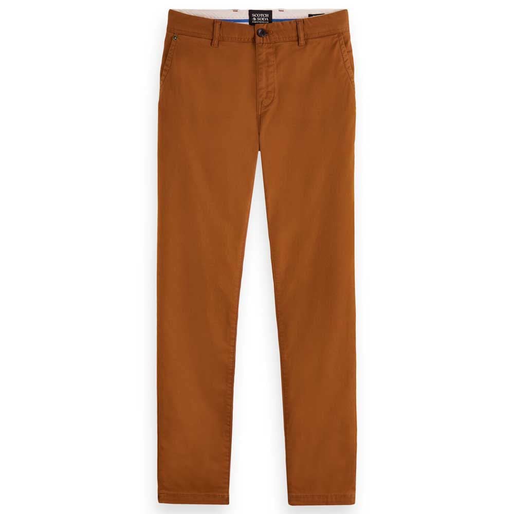 Scotch & Soda Herren Mott - Slim Fit Organic Cotton Casual Pants, Walnut 0119, 36W / 32L EU