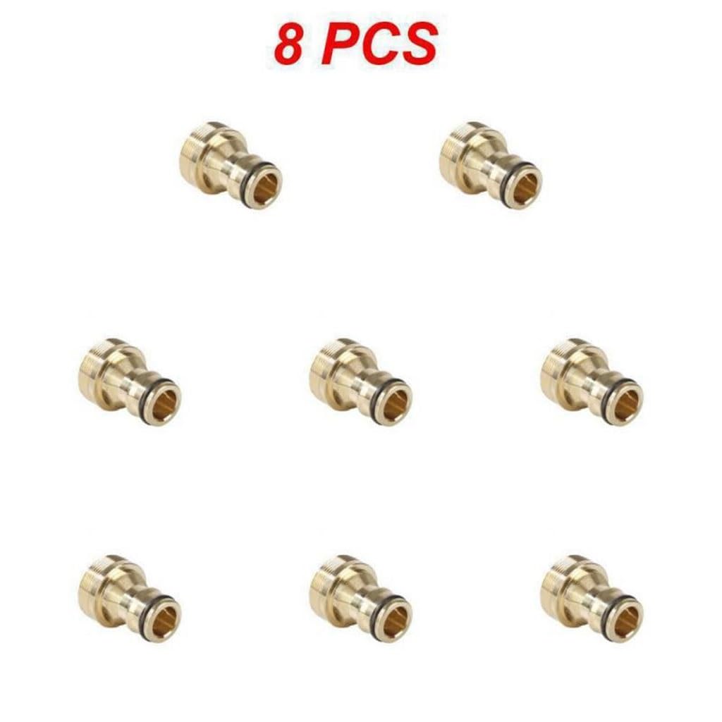 Conector de manguera 1-8 piezas de adaptadores de grifo universales for cocina, conector de grifo de latón, adaptador de manguera mezcladora, accesorio de lavabo, herramientas de riego de jardín (esti