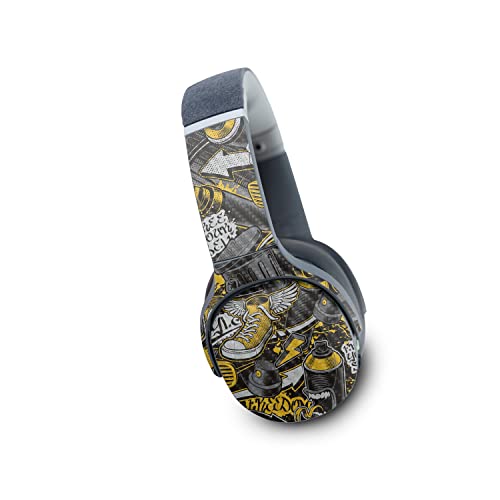 Image of MightySkins Carbon Fiber Skin Compatible with Skullcandy Crusher Evo Wireless - Yellow Hip Hop | Protective, Durable Textured Carbon Fiber Finish | Easy to Apply | Made in The USA