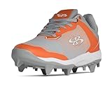 Boombah Viper Pureknit Men's Molded Cleat Smoke Gray/Orange/White/Gray - Size 10