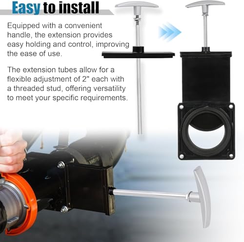 Image of YSD RV Waste Valve Handle Replacement RV Waste Valve Tube Extension Kit Tank Valve Handle RV Dump Valve Handle Replacement Set
