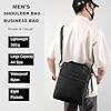 zhongningyifeng Men's 14-inch Laptop Shoulder Bag Nylon Messenger Bag Business Waterproof Casual Black Crossbody Bag for Work Travel Outdoor #1
