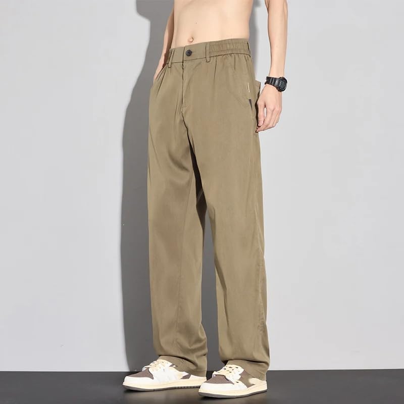 Summer Thin Men's Casual Pants Solid Color Male Trousers3