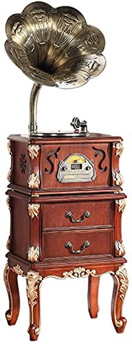 SXLCKJ Tourne-Disque, Vinyle Bluetooth Tourne-Disque rétro Big Horn Antique en Bois Gramophone avec Support de Table… - Les Beatles, Paul McCartney, John Lennon, RIngo Starr, George Harrison SXLCKJ Tourne-Disque, Vinyle Bluetooth Tourne-Disque rétro Big Horn Antique en Bois Gramophone avec Support de Table…