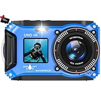 動作確認済み　美品　4K 防水　デジタルビデオカメラ 本体 Amazon | 4K 水中カメラ 33フィート 防水カメラ 65MP オート