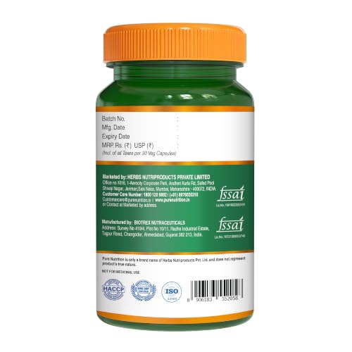 Image of Pure Nutrition Quercetin Supplement 500mg - 60 Capsules (30x2) | High Purity 95% Extract | Helps Seasonal Allergy Relief, Supports Immunity, Reduces Inflammation, Promotes Heart Health