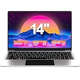 bvate PC Portatile 14 Pollici Computer Portatile 8GB RAM 256GB SSD RPM 600 Notebook Celeron Fino a 2.8Ghz Laptop Win 11 con Mouse Wireless & Adesivi per Tastiera Italiana-Argento