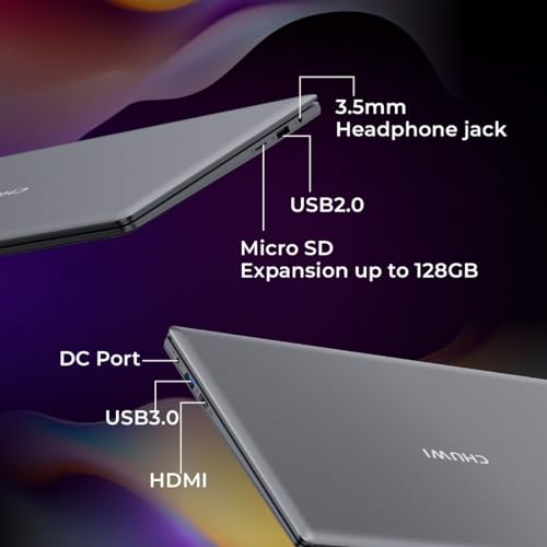 Image of Chuwi HeroBook Air Laptop 11 inch - Intel Celeron N4020, 4GB RAM, 128GB SSD, Up to 2.8 GHz, WiFi, 34.2Wh Battery, Webcam, Micro-Edge Display, Windows 11 - Black