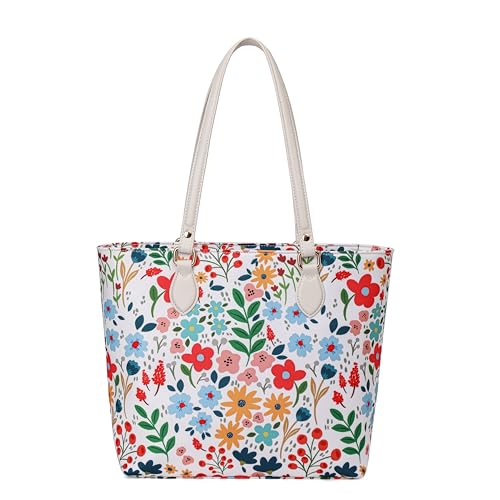 Image of Tote bags for women, tote purse, nylon tote bag, with zipper and pockets, waterproof
