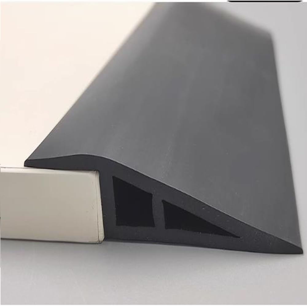 Psmpengamz Gray Pvc Floor Transition Strip, Carpet Edge Strip Self Adhesive, Flexible Carpet Edging Trim Strips, Height Compensation 0.4In(,4M)