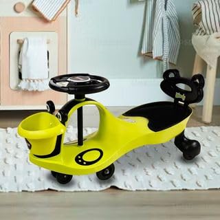 PRETEENSPRETEENS Wendy Swing Car for Kids Ride on Car for Kids Smooth Ride Pull Along Toys, Elegant Design and Comfortable Seats, Baby Magic Car -(Green)