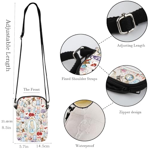 WCGXKO Fairy Tale Movie Gift Fairy Tale Fans Gift Wonderland Movie Lover Inspirational Gift Zipper Crossbody Purses Bag2