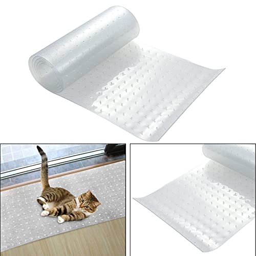 Protector de alfombra para gatos transparente y duradero tipo tope par 5