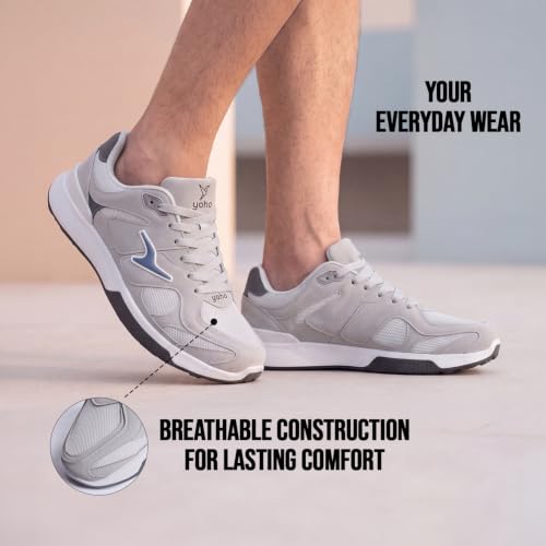 Image of YOHO Men's Sneakers Flo & Blazer | Stylish & Comfortable | Low Top, Lace Up Casual Shoes for Man /Gents