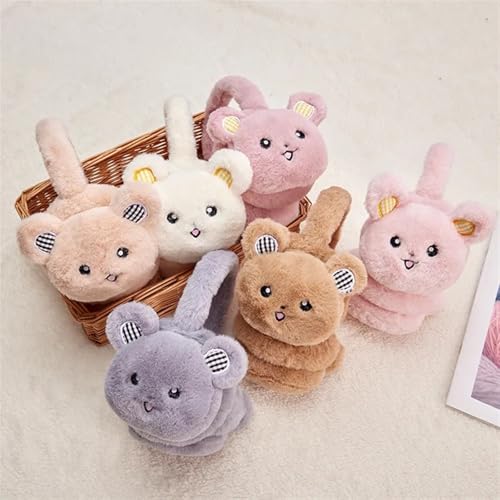 Cache-oreilles ours en peluche blanc, cadeau idéal pour enfant - 6