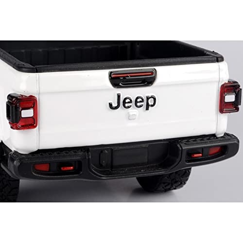 Modelo a escala 1:24 Jeep Gladiator Rubicon 2021 blanco miniatura 7