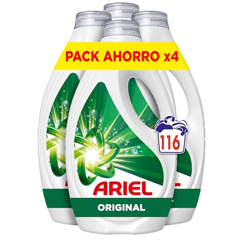 Ariel Detergente Líquido para Lavadora Original, Elimina Manchas y Malos Olores en 1 Lavado, 116 Lavados