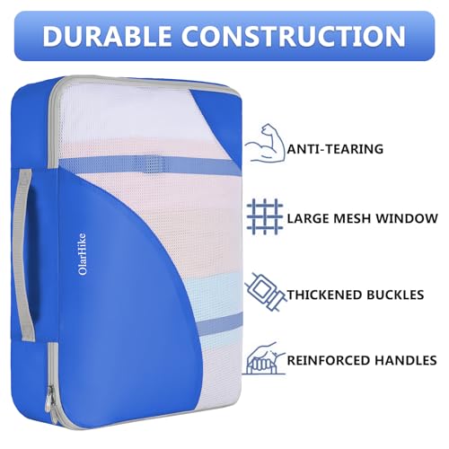 Image of 8 Set Packing Cubes for Travel, Gifts for Women Mom,Anti-Tearing Suitcase Organizer,OlarHike Vacation Essentials & Accessories for Cruise Ship
