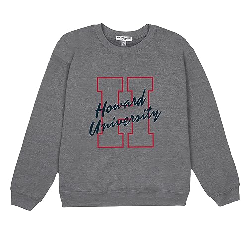 Suburban Riot Howard University Official Modern Logo Willow Women's Long Sleeve Fleece Sweatshirt (X-Large)