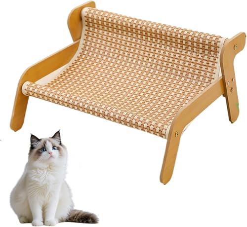 Lorxne つめとぎ 猫 ソファ 爪研ぎベッド 夏用ひんやりマットタイプ 多機能ねこいち 爪研ぎベッド 小型?大型猫対応 通気性 滑り止め 洗える 猫用家具 (L,涼席バージョン)