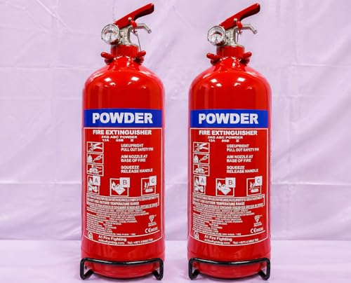 Special Offer Fire Extinguisher Pack of 2 2KG Dry Powder ABC DCP UAE Civil Defence Approved for Car Home & Kitchen