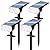 DINGLILIGHTING Solar Lights Outdoor Waterproof: IP65 Led Spot Light Decorations for Garden - 3 Lighting Modes Solar Powered for Yard - Dust to Dawn Uplighting Landscape Pathway Drive Patios 4PC White