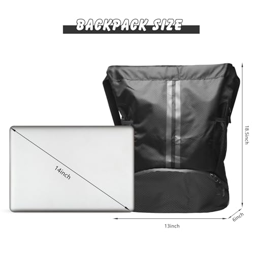 Sports Drawstring Backpack - Waterproof Swim Bag Gym Bag with Shoes Compartment and Dry/Wet Separation Pocket for Women Men Basketball, Sports, Gym, Travel2
