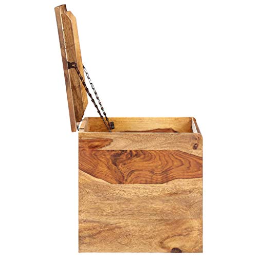 vidaXL Sheesham-Holz Massiv Aufbewahrungstruhe Spielzeugkiste Spielzeugbox Holzkiste Truhe Sitztruhe Schatztruhe Palisander 80x40x40cm