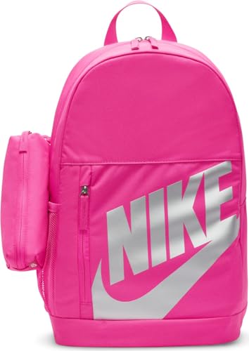 Mochila Nike Elemental Kids unissexo Laser fúcsia/metal prateado 20 Litros Pink